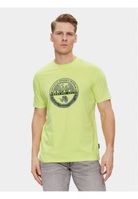 Napapijri T-Shirt S-Bollo NP0A4H9K Żółty Regular Fit. Kolor: żółty. Materiał: bawełna #1