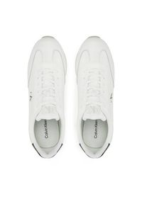 Calvin Klein Jeans Sneakersy Runner Laceup Tc YM0YM01187 Biały. Kolor: biały. Materiał: skóra