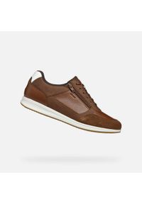 Tenisówki Geox Model U Avery Kolor Brązowy. Kolor: brązowy. Materiał: tkanina, skóra