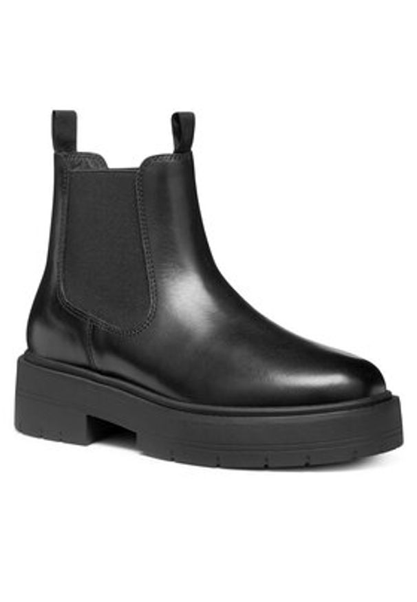 Geox Sztyblety D Spherica Ec7 D56VDA 00043 C9999 Czarny. Kolor: czarny. Materiał: skóra