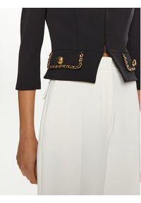 Elisabetta Franchi Marynarka GI-T85-46E2 Czarny Regular Fit. Kolor: czarny. Materiał: syntetyk #5
