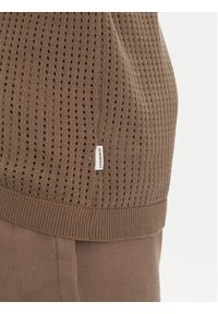 Lindbergh Polo 30-804126 Beżowy Relaxed Fit. Typ kołnierza: polo. Kolor: beżowy. Materiał: bawełna #4