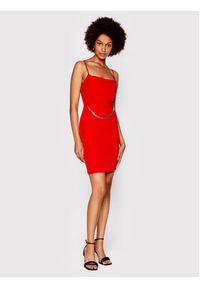 Rinascimento Sukienka koktajlowa CFC0109348003 Czerwony Slim Fit. Kolor: czerwony. Materiał: syntetyk. Styl: wizytowy #5