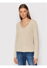 Marc O'Polo Sweter B01 6059 60097 Beżowy Regular Fit. Typ kołnierza: polo. Kolor: beżowy. Materiał: bawełna #1