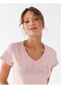 Liu Jo Sport T-Shirt TF3297 J6040 Różowy Regular Fit. Kolor: różowy. Materiał: bawełna. Styl: sportowy #2