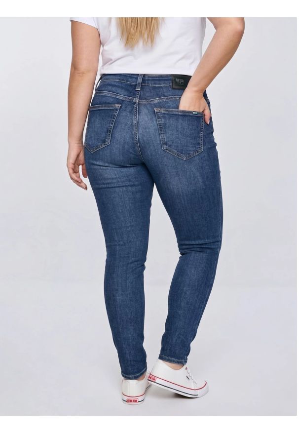 Big-Star - Jeansy damskie skinny granatowe Adela 512. Kolor: niebieski. Sezon: lato