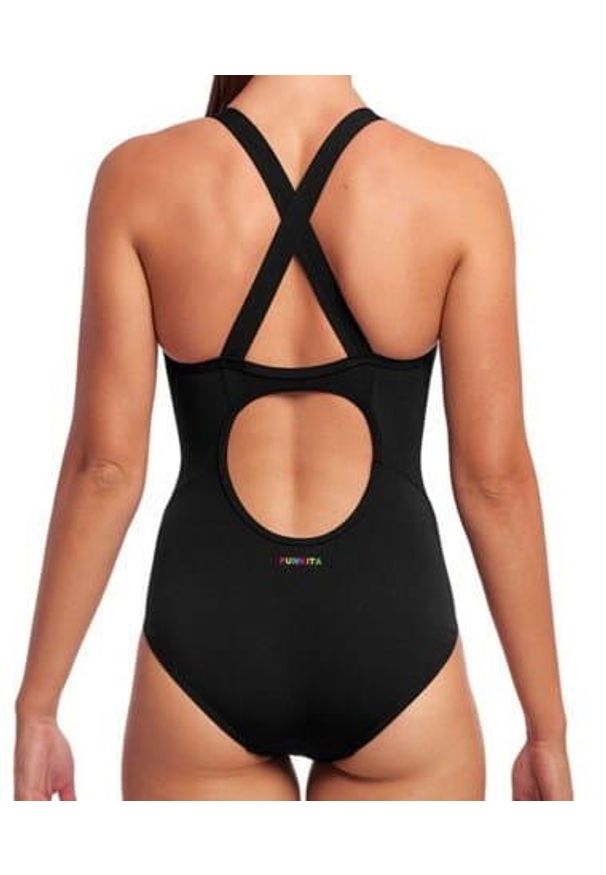 FUNKITA - Funkita STILL BLACK - damski kostium do pływania Eclipse. Kolor: czarny