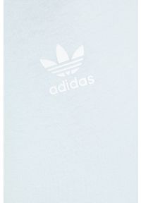 adidas Originals legginsy damskie gładkie HM1819-ALMBLU. Stan: podwyższony. Kolor: niebieski. Materiał: bawełna, dzianina. Wzór: gładki #2