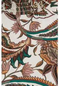 medicine - Medicine bluzka damska kolor beżowy wzorzysta. Typ kołnierza: kołnierzyk stójkowy. Kolor: beżowy. Materiał: tkanina. Długość rękawa: długi rękaw. Długość: długie #6