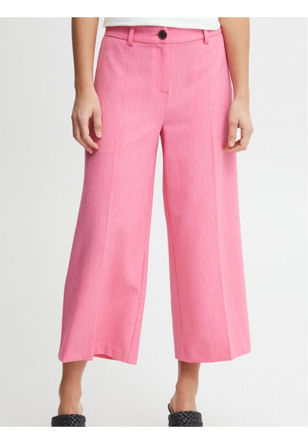 Fransa Spodnie materiałowe 20611915 Różowy Regular Fit. Kolor: różowy. Materiał: syntetyk