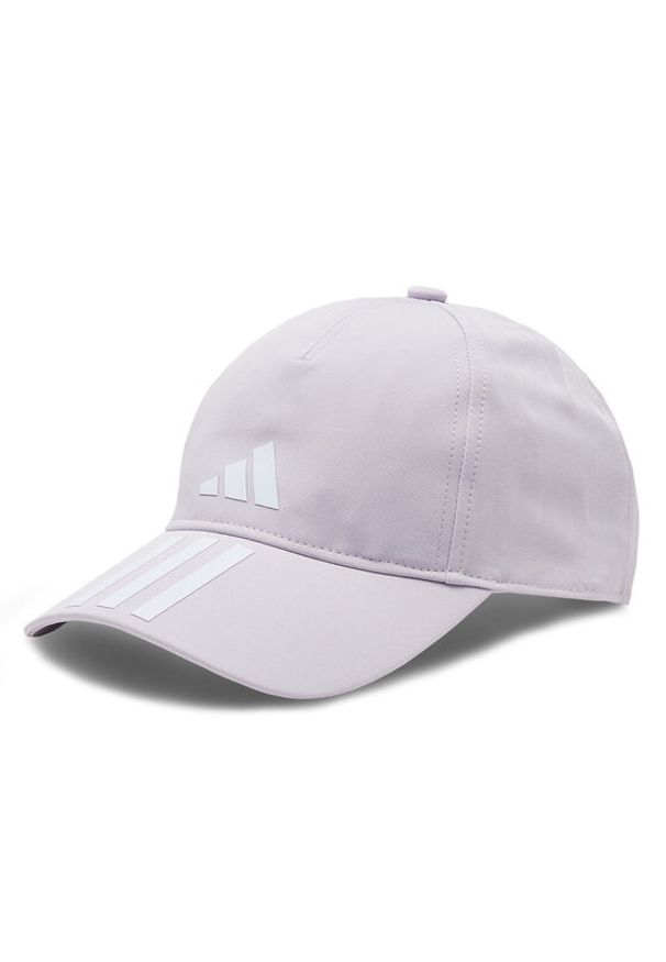 Adidas - adidas Czapka z daszkiem 3-Stripes AEROREADY Running Training Baseball Cap IC6521 Fioletowy. Kolor: fioletowy