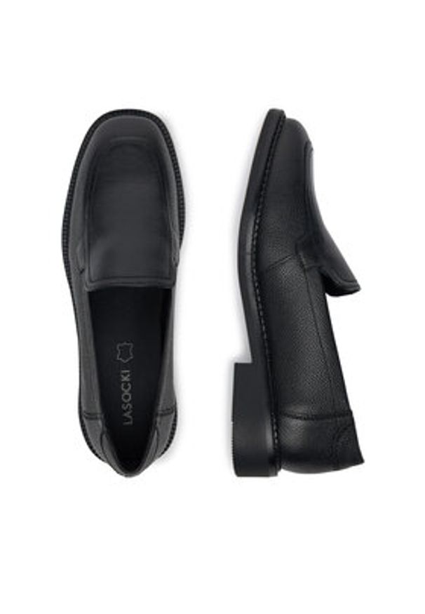 Lasocki Mokasyny WI16-OFELLA-01 Czarny. Kolor: czarny. Materiał: skóra