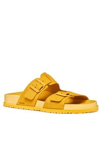 Geox Klapki U Parnaiba U651KA 00022 C2000 Żółty. Kolor: żółty. Materiał: skóra, zamsz #3
