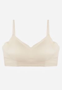 Renee - Jasnobeżowy Elastyczny Biustonosz Bezszwowy Bez Fiszbin Edaelia. Kolor: beżowy. Materiał: jeans #1