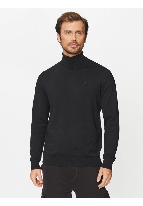 Lee - LEE HIGH NECK KNIT MĘSKA SWETER CIEPŁY ELEGANCKI BLACK 112341698. Styl: elegancki