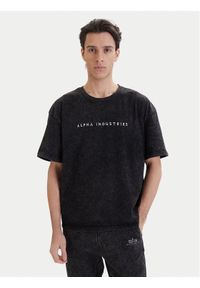 Alpha Industries T-Shirt Acid Logo 258519 Czarny Regular Fit. Kolor: czarny. Materiał: bawełna #1