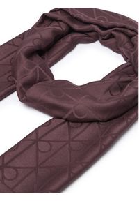 Calvin Klein Szal Emblem Aop Glossy Tonal Scarf LV04F8096G Bordowy. Kolor: czerwony. Materiał: materiał #3