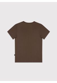 Pako Lorente - PAKO LORENTE – Brązowy gładki t-shirt v-neck. Kolor: czerwony, brązowy, zielony. Materiał: bawełna, elastan. Wzór: gładki #6