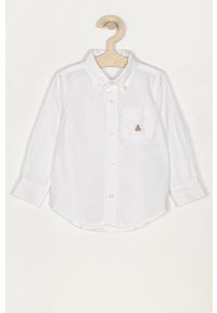 GAP - Koszula dziecięca 74-110 cm. Okazja: na co dzień. Kolor: biały. Materiał: tkanina, bawełna. Długość rękawa: długi rękaw. Długość: długie. Wzór: gładki, aplikacja. Styl: elegancki, casual #1
