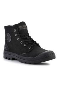 Buty Palladium Pampa Hi Supply Lth U 77963-001-M czarne. Kolor: czarny. Materiał: guma, bawełna, skóra. Sezon: zima