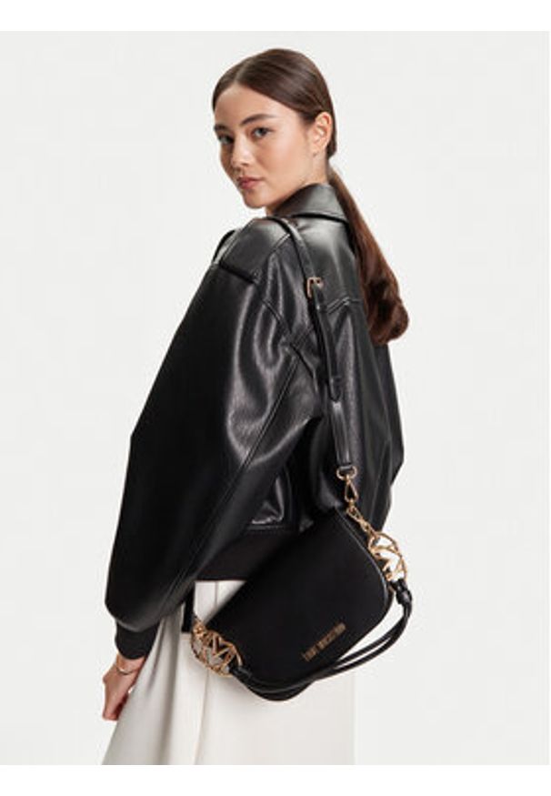 Love Moschino - LOVE MOSCHINO Torebka JC4049PP1NLF0000 Czarny. Kolor: czarny. Materiał: skórzane