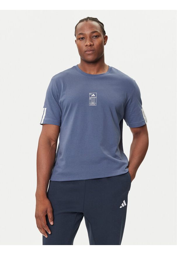 Adidas - adidas T-Shirt ALL SZN JX5083 Beżowy Loose Fit. Kolor: beżowy. Materiał: bawełna