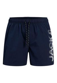 Jack & Jones - Jack&Jones Szorty kąpielowe Maui 12275129 Granatowy Regular Fit. Kolor: niebieski. Materiał: syntetyk #4
