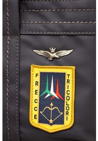 Aeronautica Militare plecak męski kolor szary duży gładki. Kolor: szary. Wzór: gładki #3