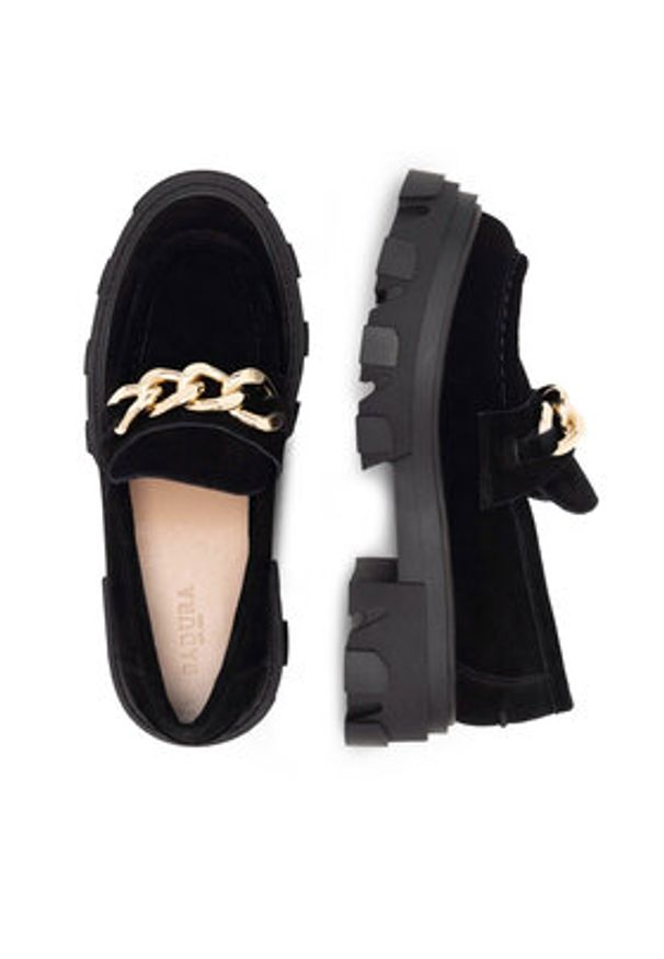 Badura Loafersy SOPHIA-01 Czarny. Kolor: czarny. Materiał: zamsz, skóra