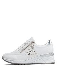 Rieker Sneakersy N4322-80 Biały. Kolor: biały. Materiał: skóra #10