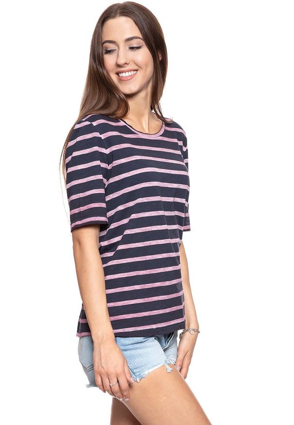 Mustang - MUSTANG T SHIRT DAMSKI Alina V Striped 1009025 11550