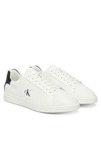 Calvin Klein Sneakersy Low Pro Cup Laceup Lth Moire HW0HW02845 Biały. Kolor: biały. Materiał: skóra #5