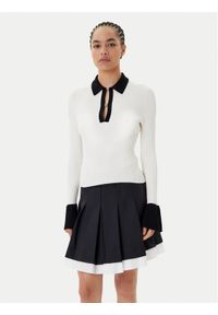 Hugo - HUGO Sweter Sharro 50542608 Beżowy Slim Fit. Kolor: beżowy. Materiał: wiskoza
