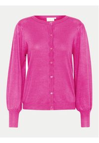 Kaffe Kardigan Lizza 10507299 Różowy Regular Fit. Kolor: różowy. Materiał: wiskoza #3
