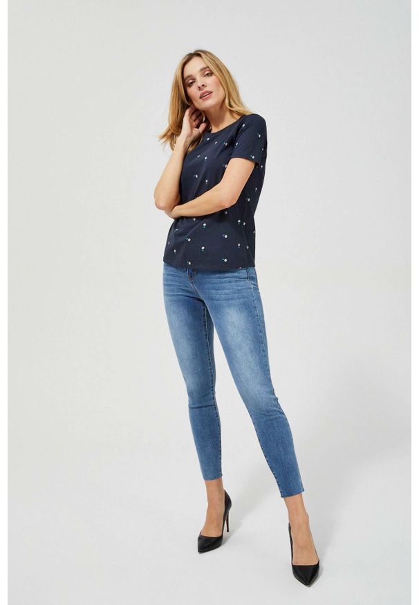 MOODO - Jeansy skinny. Długość: długie. Wzór: gładki