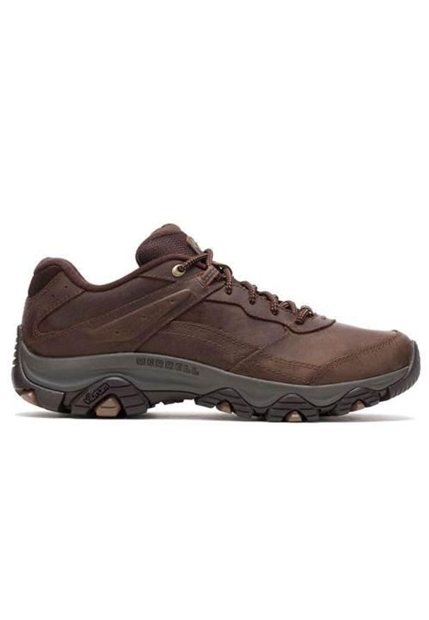 Buty do chodzenia męskie Merrell Moab Adventure 3. Zapięcie: sznurówki. Kolor: brązowy. Materiał: guma, tkanina, skóra. Szerokość cholewki: normalna. Sport: turystyka piesza