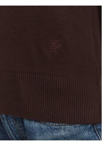 TOMMY HILFIGER - Tommy Hilfiger Sweter WW0WW52298 Brązowy ciemny Regular Fit. Kolor: brązowy. Materiał: bawełna #2