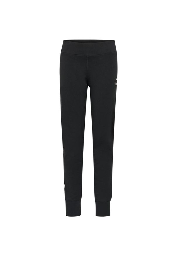 Damskie legginsy bawełniane Hummel Move Grid. Kolor: czarny. Materiał: bawełna. Wzór: jodełka, nadruk. Sport: fitness