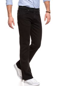 Wrangler - SPODNIE MĘSKIE WRANGLER JACKSVILLE BLACK W15BRXM80. Długość: długie. Wzór: aplikacja, jednolity. Sezon: lato. Styl: wizytowy, klasyczny #8