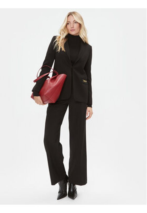 TwinSet - TWINSET Marynarka 232TT2190 Czarny Regular Fit. Kolor: czarny. Materiał: syntetyk