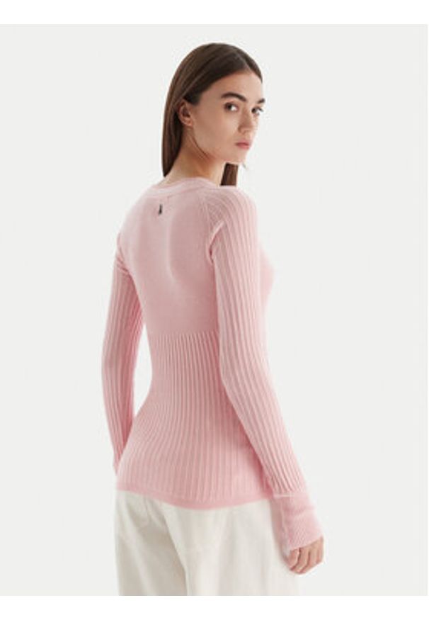 Patrizia Pepe Sweter 2K0337/K7S0-M555 Różowy Regular Fit. Kolor: różowy. Materiał: syntetyk