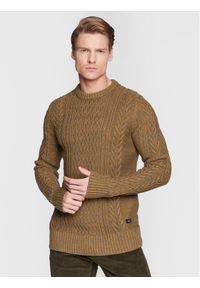 Blend Sweter 20714632 Brązowy Regular Fit. Kolor: brązowy. Materiał: syntetyk #1