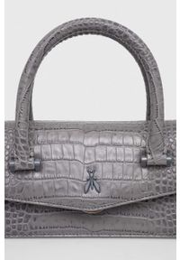 Patrizia Pepe torebka skórzana kolor szary. Kolor: szary. Materiał: skórzane #2