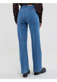 Big-Star - Spodnie jeans damskie wide niebieskie Celia 414. Stan: podwyższony. Kolor: niebieski. Długość: krótkie. Wzór: aplikacja. Sezon: lato. Styl: retro #5