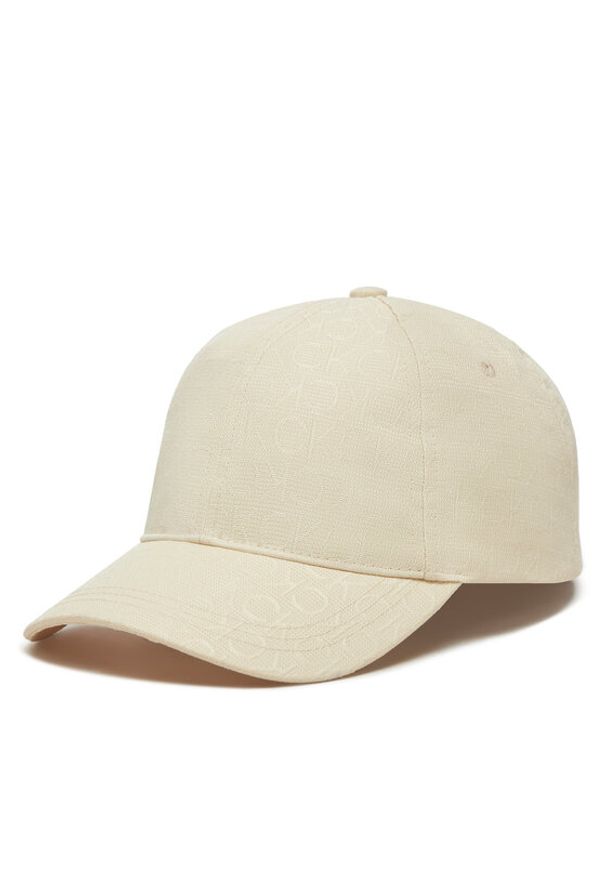 Calvin Klein Czapka z daszkiem Monogram Jacquard Cap K60K612871 Biały. Kolor: biały. Materiał: poliester, materiał