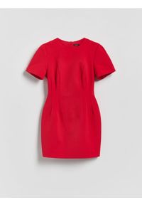 Reserved - Sukienka mini - czerwony. Kolor: czerwony. Materiał: tkanina, bawełna. Długość: mini #1