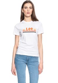 Lee - DAMSKI T-SHIRT LEE ESSENTIAL SLIM TEE BRIGHT WHITE L41HEPLJ 112108962