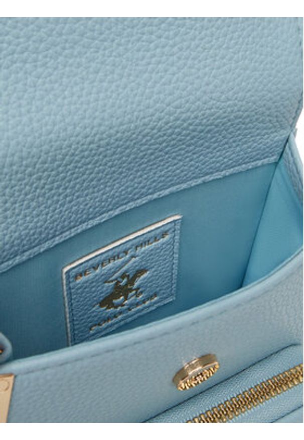 Beverly Hills Polo Club Torebka BHPC-L-007-07 Niebieski. Kolor: niebieski. Materiał: skórzane