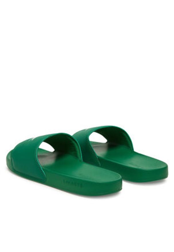 Lacoste Klapki Serve Sliders 7-49CMA0041 Zielony. Kolor: zielony. Materiał: skóra