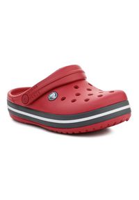 Klapki Crocs Crocband Kids Clog 207006-6IB czerwone. Okazja: na plażę. Kolor: czerwony. Materiał: materiał, syntetyk. Sezon: lato